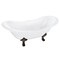 Aqua Eden Clawfoot Bathtubs, 61 L, 30.13 W, White/Oil Rubbed Bronze, Cast Iron VCTNDS6130NC5 - alternate 1